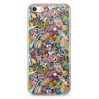 Apple iPhone SE Kılıf Kız Bebek Giyim Doodle Arka Kapak Koruma Desenli Full Koruyucu