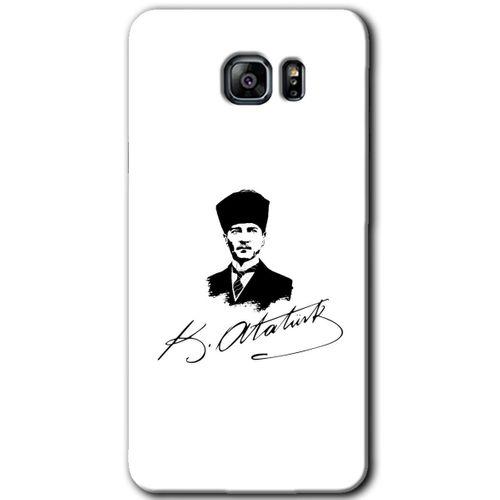 Galaxy Note 5 Kılıf HD Desen Baskılı Arka Kapak - Kemal Atatürk İmza