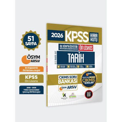 2026 FULLÖnLisans KPSS Tarih Kara Kutu ÖSYM Çıkmış Soru Bankası Son 15 Yıl (Sadece Ön Lisans)