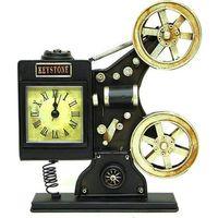 Dekoratif Metal Sinemaskop Saat Vintage Hediyelik