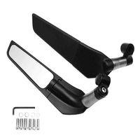 SEVGENT Siyah H2 Yarasa Katlanır Ayna Tek Delikli Model