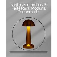 Usb Şarjlı Dokunmatik Led Masa Lambası – 3 Renk Modu & Dimmer