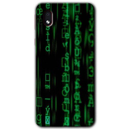 Potkal Hediye Fabrikası Samsung Galaxy A01 Core Kılıf HD Desen Baskılı Arka Kapak - Matrix