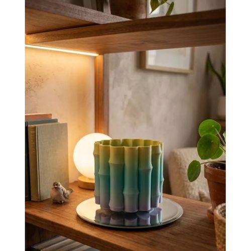 Yeşil Tonlu Dekoratif Vazo Modern Tasarım Salon Ofis Masa Üstü Aksesuar