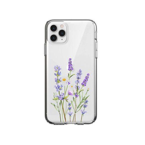 iPhone 11 Pro Lavender Desenli Premium Şeffaf Silikon Kılıf