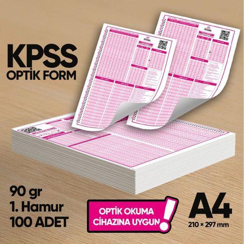 KPSS (GY-GK) Deneme Sınavları İçin 100 Adet (90 GR) Optik Form - Optik Okuma Uyumlu