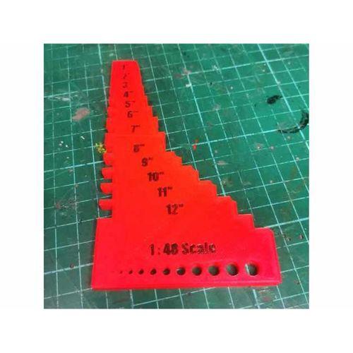 On30 Ölçek Ölçüm Çubuğu ve Ahşap Boyut Ölçer 3D Baskı (Bu ürün Sadece Plastik parçadır - Almadan Önce Soru Sorabilirsiniz)
