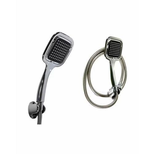 Siyah Duş Seti El Duşu Başlığı Spiral Hortum Ve Duvar Askısı Banyo Duş Seti