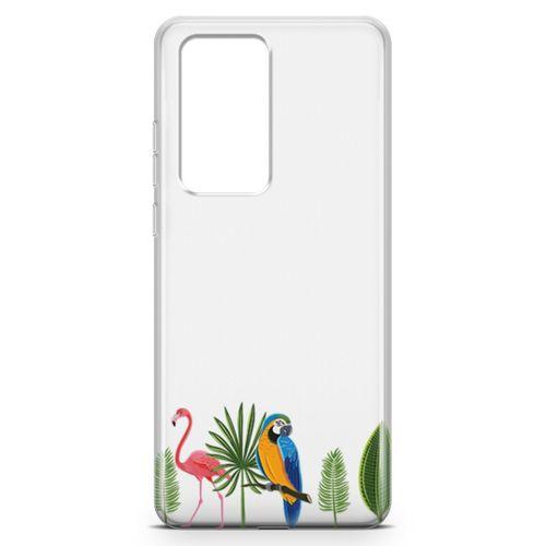 Huawei P40 Pro Kılıf Tropikal Dostlarımız Arka Kapak Koruma Desenli Full Koruyucu