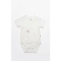 Bistyle Bistyle Kruvaze Body Yarım Kol Love You Smile 17148 Ekru