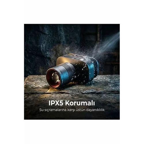 Bxt1fl 10w Şarj Edilebilir Kafa Feneri 750 Lümen 2500mah 4 Işık Modlu Zoom Özellikli Led Kafa