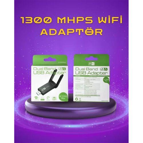 Yüksek Hızlı 1200 Mbps Çift Bant Usb Wifi Adaptör – Güçlü Sinyal, Geniş Uyumluluk