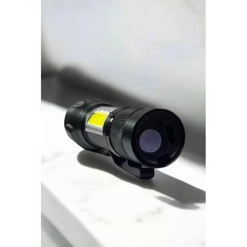 Şarjlı Metal Zoomlu El Feneri Işıldak Led Işık Taşınabilir El Lambası