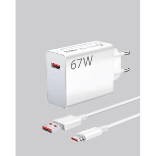 67 Watt Hızlı Şarj Adaptörü Samsung S20 S21 S22 S23 Uyumlu