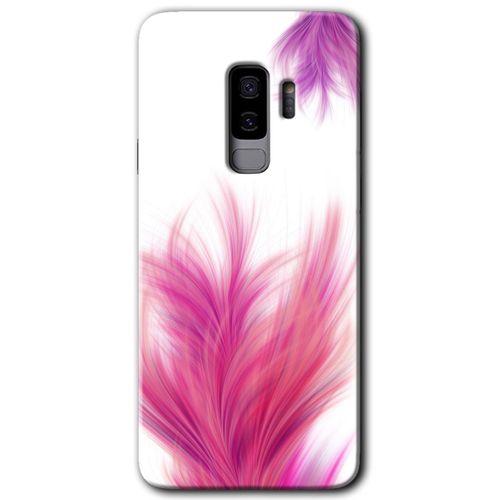 Galaxy S9 Plus Kılıf HD Desen Baskılı Arka Kapak - Pembe Tüy