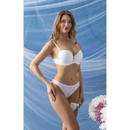 Sütyen, Slip Külot Ve Bacak Bandı Takım Ekru