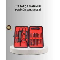 Şık Kutu Tasarımlı 17 Parça Manikür Pedikür Seti Dayanıklı Ve Hijyenik