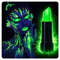 UV Neon Yeşil Ruj – Karanlıkta Parlayan Makyaj Boyası