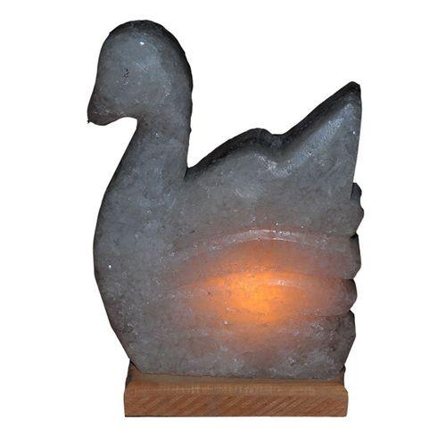LokmanAVM Kuğu Şekilli Doğal Kaya Tuzu Lambası Çankırı Kablolu Ampullü Beyaz 2-3 Kg