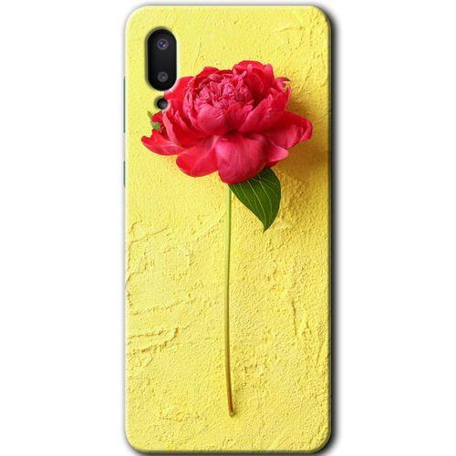 Samsung Galaxy A02 Kılıf Baskılı Kapak - Kırmızı Gül +Tam Ekran Koruyucu