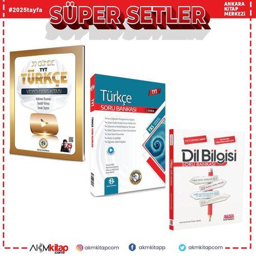 Bilgi Sarmal TYT Türkçe 39 Günde Video Ders Kitabı Soru Bankası ve AKM Dil Bilgisi Seti 3 Kitap