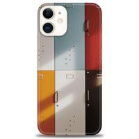 iPhone 12 Kılıf HD Baskılı Kılıf - Renkli Kapılar + Tam Ekran Koruyucu