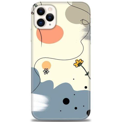 iPhone 11 Pro Kılıf HD Baskılı Kılıf - Papatya + Tam Ekran Koruyucu