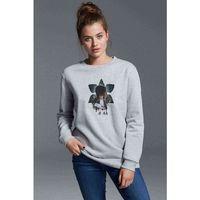 Stranger Things 2 Hawkins Caravan Baskılı Gri Kadın Sweatshirt