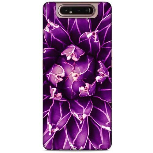 Lopard Samsung Galaxy A80 Uyumlu Kılıf Bahar (12) Koruyucu Silikon Mor
