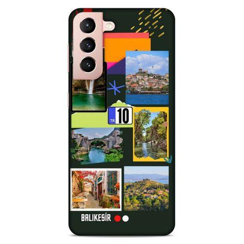 Lopard Samsung Galaxy S21 Uyumlu Kılıf Şehirli ※ (10) Balıkesir Full Koruma Kılıfı