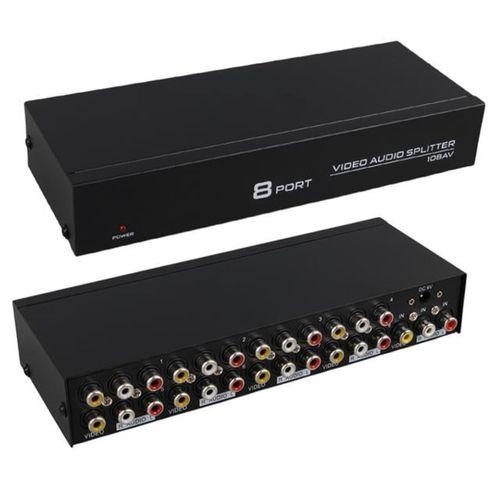 PowerMaster PM-4832 8 Port Video Stereo Audio Dağıtıcı Çoğaltıcı 1024X768-85HZ