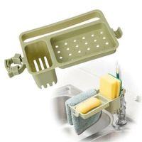 Musluğa Takılan Sünger Havlu Askılı Sabun Hazneli Mutfak Banyo Lavabo Düzenleyici Organizer