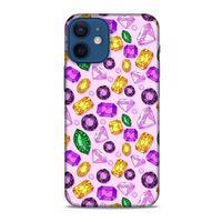 Apple iPhone 12 Mini Kılıf Baskılı Özel Seri Taşlı (50) Shockproof Kılıf