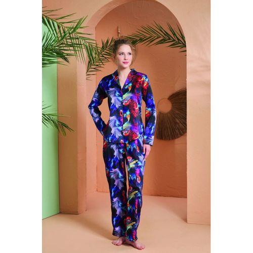 Pjs 27079 Kadın Düğmeli Pijama Takımı