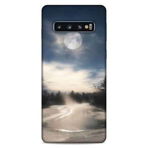 Lopard Samsung Galaxy S10 Uyumlu Kılıf Gece'S (27) Tasarımlı Kılıf Dolunay
