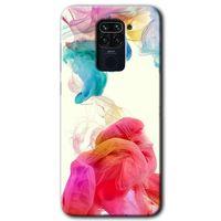 MRCİLETİSİM Xiaomi Redmi Note 9 Kılıf Baskılı Kapak - Gökkuşağı Color + 5D Tam Kaplayan Cam