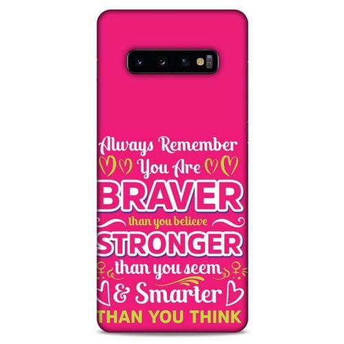 Samsung Galaxy S10 Plus Uyumlu Kılıf Pembe Delisi (50) Shockproof Kılıf Writing
