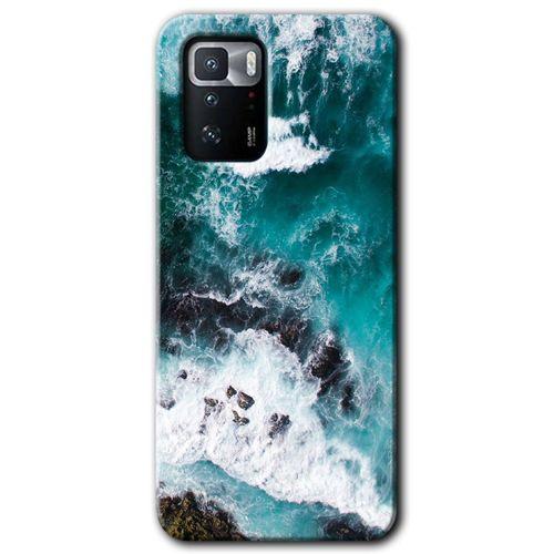 Poco x3 GT Kılıf Baskılı Kapak - Deniz Kıyısı +Tam Kaplayan Mat Seramik