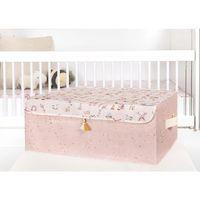 Baby Püsküllü Kapaklı Kutu Düzenleyici Çok Amaçlı Organizer Kutu Baza Boy  pembe  -04249