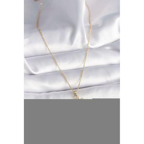 316L Çelik Gold Renk Zincir Zirkon Taşlı Göz Model Kadın Yüzük