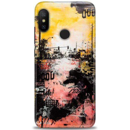 Xiaomi Mi A2 Lite Kılıf HD Baskılı Kılıf - Karışık Baskı + Tam Ekran Koruyucu