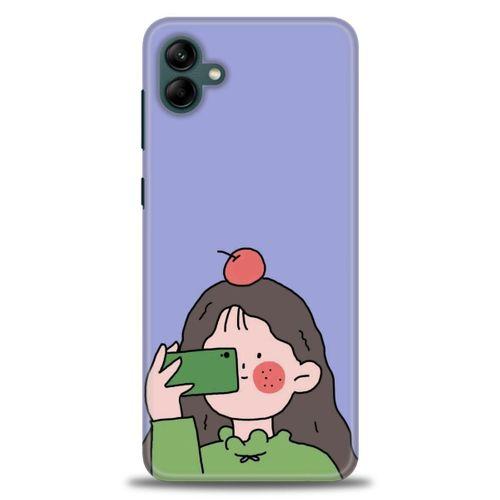 Samsung Galaxy A04 Kılıf HD Baskılı Kılıf - Yeşil Kız + Tam Ekran Koruyucu