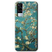 Vivo Y31 2021 Kılıf HD Desen Baskılı Arka Kapak - Almond Blossom