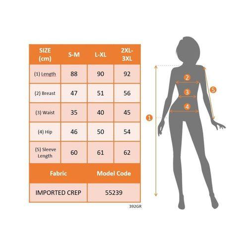 Kadın Uzun Kollu V Yakalı Taşlı Mini Ithal Krep Elbise