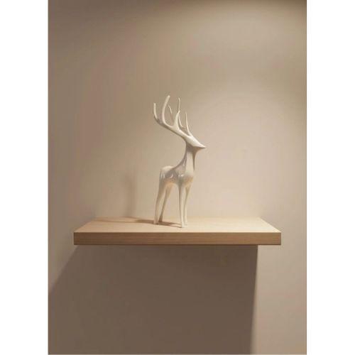 Geyik Figürü Beyaz Modern Salon Ve Raf Dekoru