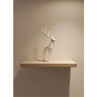 Geyik Figürü Beyaz Modern Salon Ve Raf Dekoru