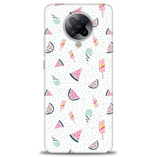 Xiaomi Redmi K30 Pro Kılıf HD Baskılı Kılıf - Dondurma ve Karpuz + Tam Ekran Koruyucu