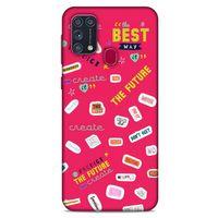 Samsung Galaxy M31 Uyumlu Kılıf Pembe Delisi (44) Tough Armor Kılıf Writing