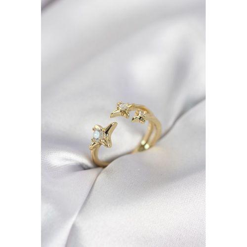 Minimal Kutup Yıldızı Model Gold Renk Kadın Yüzük