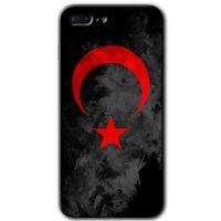iPhone 8 Plus Kılıf HD Desen Baskılı Arka Kapak - Black Ayyıldız